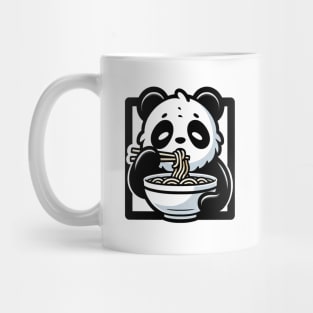 panda eating ramen noodles Mug